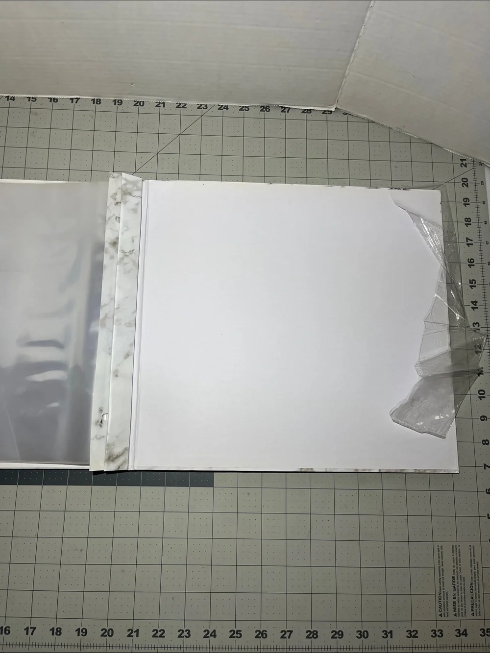 Marble Pattern 12x12 Scrapbook Album - White